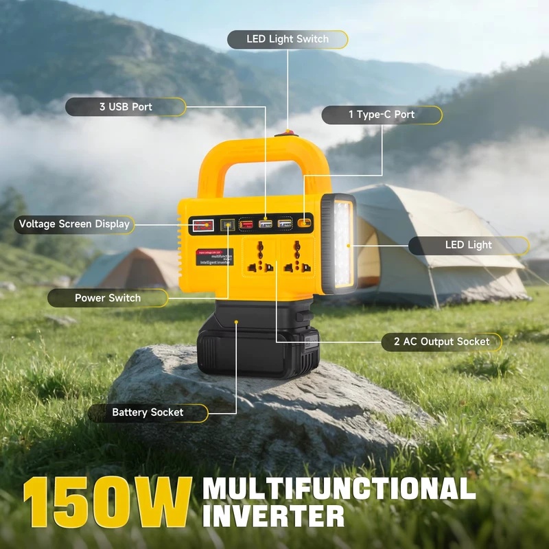 محول طاقة محمول بقدرة 150 واط، - مراجعة Outdoor Power Adapter Usb C وسعره