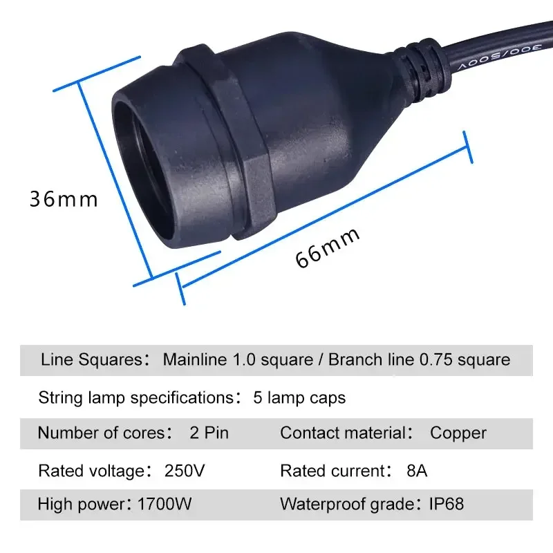 مقاوم للماء LED سلسلة مصباح حا - مراجعة Outdoor Power Strip Weatherproof وسعره