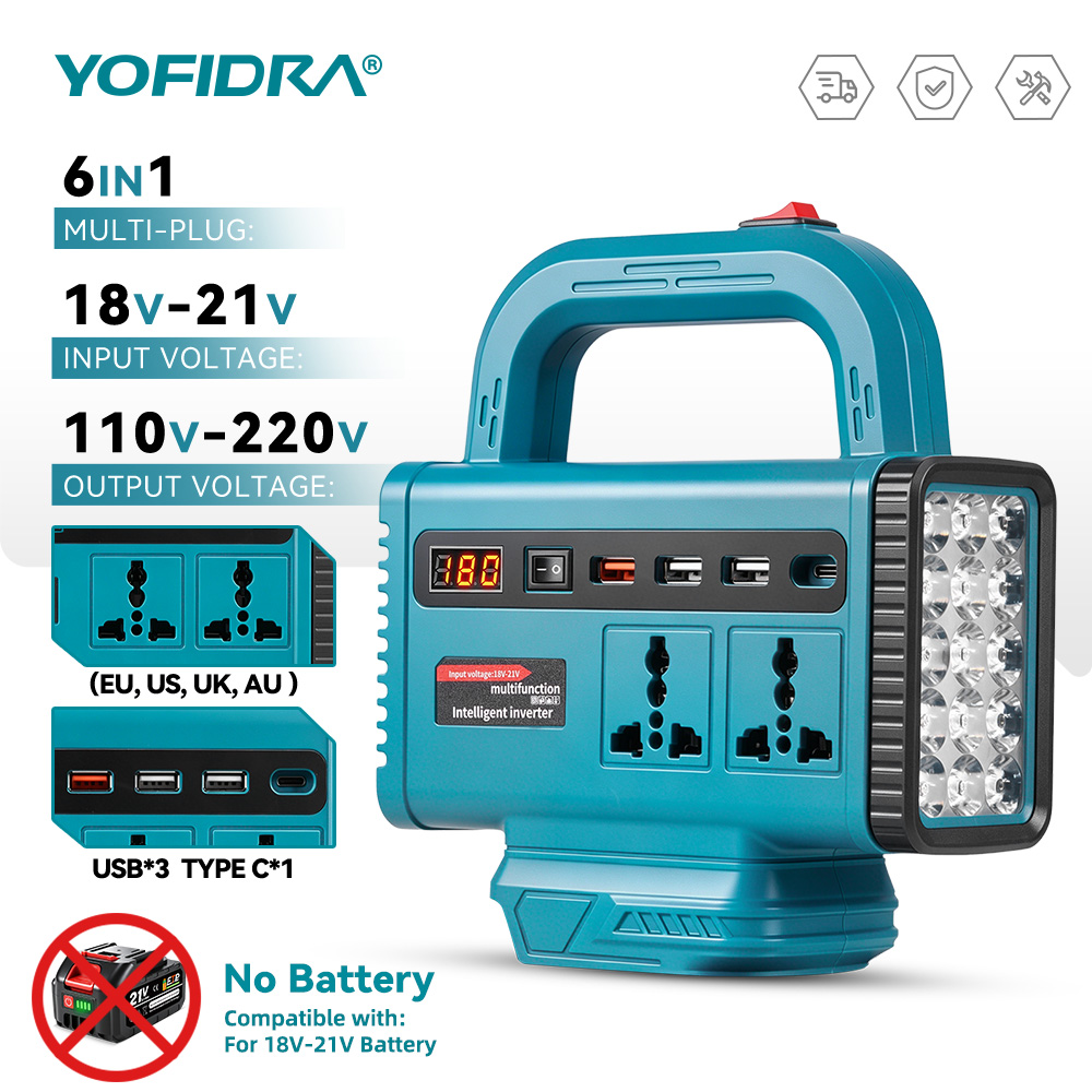 محول طاقة محمول YOFIDRA 220 فو - مراجعة Ac Outdoor Power وسعره